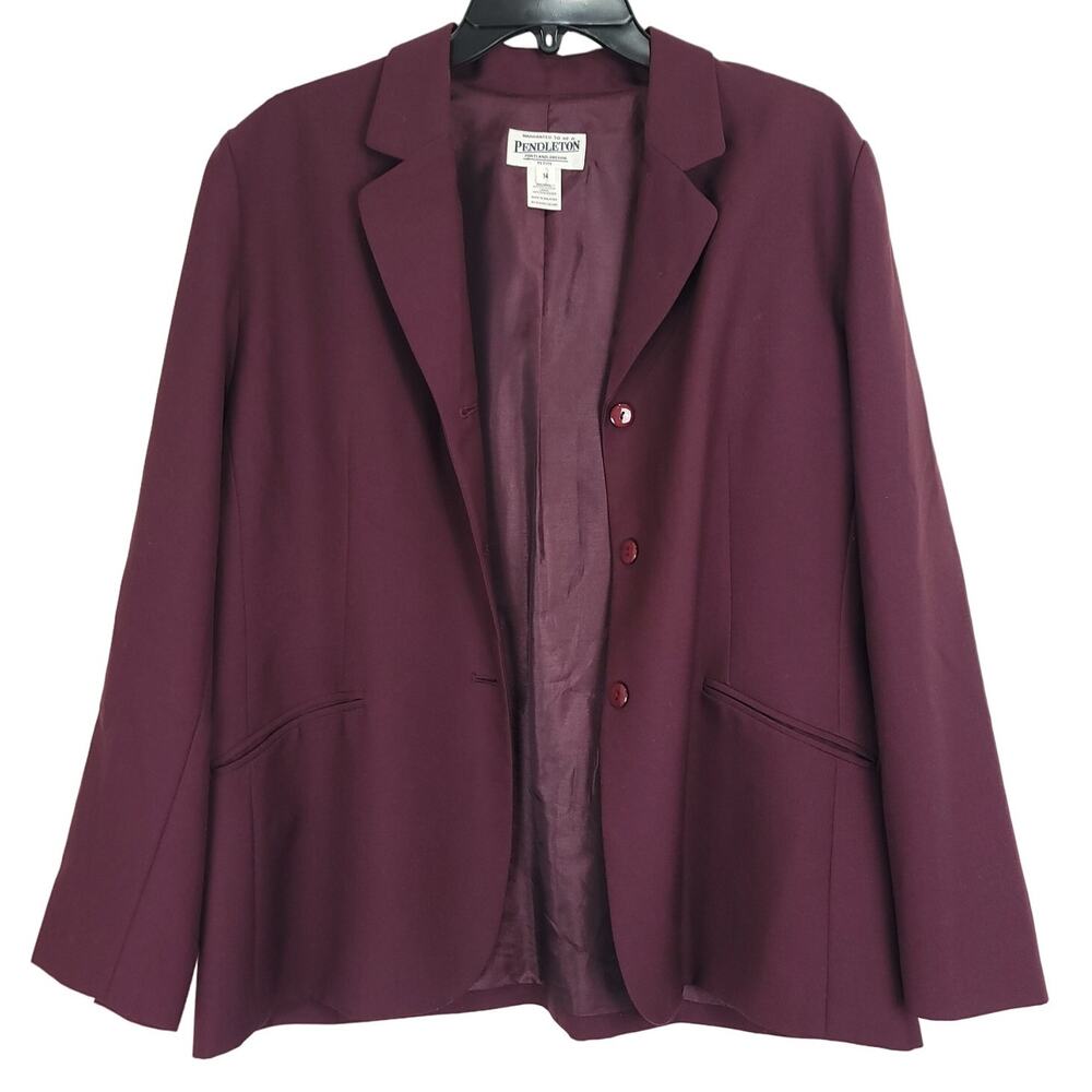 Vintage Pendleton 3 Button Single Breasted Wool B… - image 1